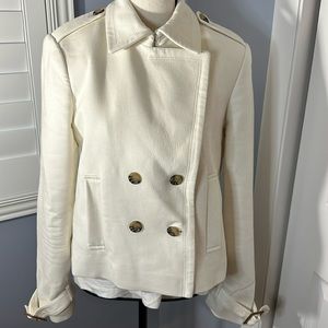 Ann Taylor White crop coat/blazer